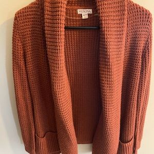 Burnt orange long sleeve cardigan